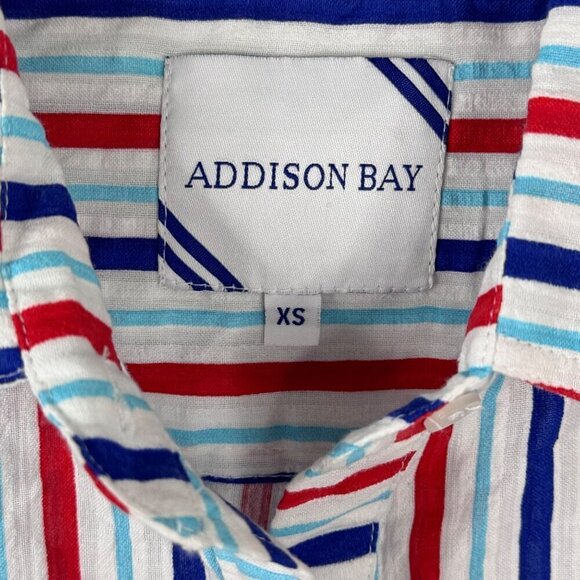 Addison Bay NEW Naples Striped Shirt Dress Cover Up Mini Button Up Multicolor XS - Picture 6 of 9